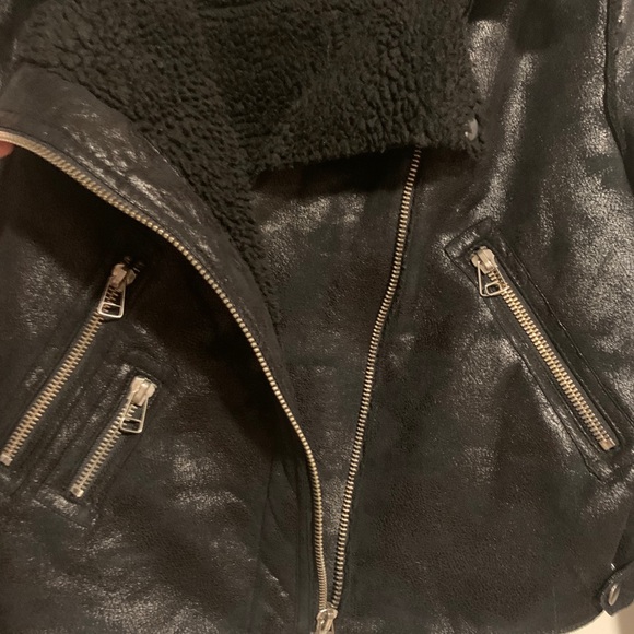 Mango Faux Fur Biker Jacket - Picture 10 of 14
